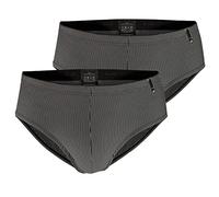 Götzburg Herren Microfaser Slips, 2er Pack (3XL, schwarz | weiß gestreift)