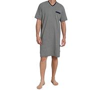 Götzburg Herren Nachthemd Kurzarm V-Ausschnitt | 1 Stück | 452088 (Navy Gemustert, 48)