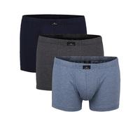 Götzburg Herren Pants 3er Pack - Single Jersey, Unterwäsche Set, Cotton Stretch Blau/Grau XL