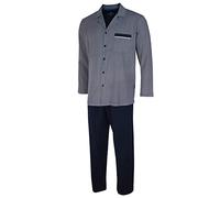 Götzburg Herren Pyjama durchgeknöpft, 2tlg., blau, 48