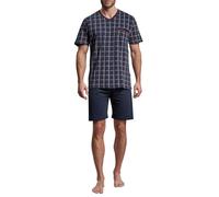 Götzburg Herren Shorty, Kurzarm, Baumwolle, Single Jersey, Navy, kariert 54