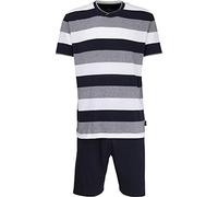 GÖTZBURG Shorty (1 tlg) kurzer Herren Pyjama / Schlafanzug, Klima Aktiv, temperaturausgleichend, bügefrei, navy gestreift SIZE,48|50|52|54|56|58