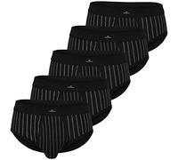 Götzburg Herren Slips mit Eingriff 5er Pack (3XL, 933 schwarz-dunkel-Streifen)