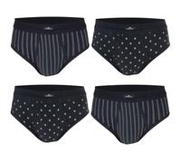 Götzburg Herren Slips mit Eingriff (DE/NL/SE/PL, Alphanumerisch, XL, Regular, Regular, 4 x Navy Gemustert)