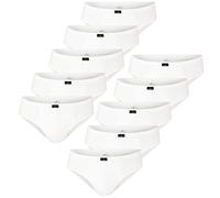 Götzburg Herren Slips ohne Eingriff Unterhosen weiche Baumwolle | weiß, Gr.XXL | 10er Pack