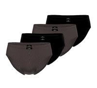 Götzburg Herren Slips X-Lastic Stretch | 4er Pack (M, schwarz | gestreift)