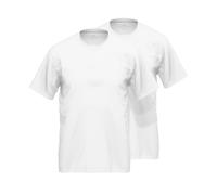 GÖTZBURG Herren T-Shirt, 2er Pack - Rundhals, Baumwolle, Kurzarm, einfarbig Weiß 4XL