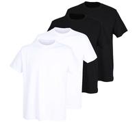 Götzburg Herren T-Shirts mit Rundhals-Ausschnitt | 2 Stück (DE/NL/SE/PL, Alphanumerisch, 6XL, Regular, Regular, 2 x weiß | 2 x schwarz)