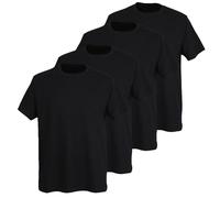 Götzburg Herren T-Shirts mit Rundhals-Ausschnitt (DE/NL/SE/PL, Alphanumerisch, M, Regular, Regular, schwarz (4 Stück))