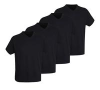 Götzburg Herren T-Shirts V-Ausschnitt | 2 Stück | 741275 (DE/NL/SE/PL, Alphanumerisch, 5XL, Regular, Regular, 4 x schwarz)