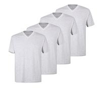 GÖTZBURG Shirt, 1/2, V-Ausschnitt 2er Pack grau-mittel-melange - L