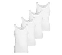 Götzburg Herren Unterhemd 4er Pack Doppelripp Tanktop aus natürlicher Baumwolle