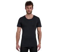 Götzburg Herren Unterhemden mit 1/2 Arm 3er Pack (XL, anthrazit/fein Geringelt)