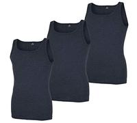 Götzburg Herren Unterhemden ohne Arm, 5 Stück, Achselhemd, Feinripp, Geringelt (8 / (XXL), Navy)