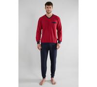 GÖTZBURG Herren Pyjama rot bedruckt 1er Pack 50