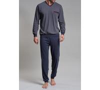 GÖTZBURG Pyjama, V-Ausschnitt, Bündchen Navy - 64