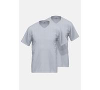 GÖTZBURG Shirt, 1/2, V-Ausschnitt 2er Pack grau-mittel-melange - S