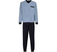 Götzburg Herren 1/1-Arm Schlafanzug bedruckt (Farbe: hellblau / Größe: 58 (3XL))