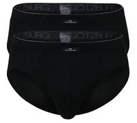 Götzburg Single-Jersey Herren-Slip im 2er-Pack 6 schwarz
