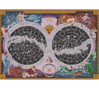 Gofission Kreuzstich Set Vorgedruckt Stickpackungen, Nachtzeit Stern Diagramm 14ct Stickset 73 x 54 cm mit Stoff Vorlagen für Erwachsene Anfänger