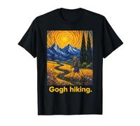 Gogh Hiking Van Gogh Style Mountain Hiker Landschaft T-Shirt