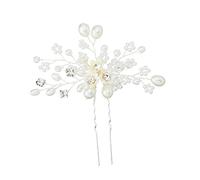 Gogogmee 1 Stück Haarspange für Damen Handgefertigter Braut Haarschmuck mit Perlen und Eleganter Haarkamm für Hochzeiten und Festliche Anlässe Silberfarben Hs