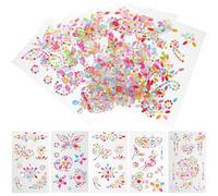 Gogogmee 15 Stück Strass Aufkleber für Kinderbasteln Bunte Acryl Diamantaufkleber Selbstklebende Glitzersteine für Selbstgemacht Schmuck und Partydekoration