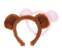 Gogogmee 2 Stück Bärenohren Haarreifen für Lustiges Cartoon Stirnband für Cosplay und Partys Bequeme Kopfbedeckung Braun und Accessoire für Geburtstagsfeiern und Fasching