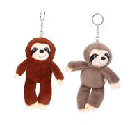 Gogogmee 2 Stück Faultier Plüsch Schlüsselanhänger Süßes Kuscheltier Anhänger für Taschen Schlüssel Handys Leichtes Dekoratives Faultier Motiv Vielseitig Einsetzbar als Bag Pendant