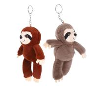 Gogogmee 2 Stück Kuscheltier Faultier Schlüsselanhänger Plüsch Anhänger Weich Leicht Tragbar für Schlüssel Rucksäcke Taschen Mädchen Geschenk