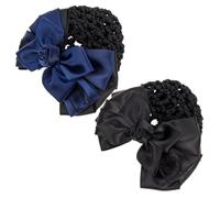 Gogogmee 2 Stück-pack Haarknoten Überzug mit 3d-rosen und Schleifen Haarspangen aus Metall und Polyester Elegantes Haarschmuck für Damen und Mädchen zur Frisurdekoration