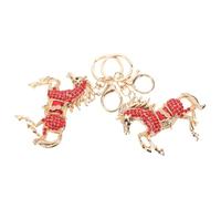 Gogogmee 2 Stück Pferdeanhänger Schlüsselanhänger aus Zinklegierung mit Strasssteinen Dekorativer Taschenanhänger für Handtaschen und Rucksäcke Elegantes Geschenk für Pferdefreunde und