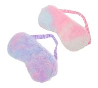 Gogogmee 2 Stück Plüsch Schlafmaske für Verstellbare Weiche Augenbinde aus Faux Seide Lichtblockierend Bequem für Mädchen Jungen Teens Niedliches Muster für Reisen und Nickerchen