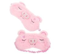 Gogogmee 2Stücke Pack Niedliche Schlafmaske aus Weichem Plüsch für Tierisches Design Lichtblockierende Augenmaske für Nickerchen Reisen und Schlafpartys