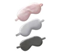 Gogogmee 3 Stück Schlaf Augenmaske Aus Atmungsaktivem Doppel Seidensatin Lichtdicht Elastisch Für Reisen Und Entspannung Bei Nacht