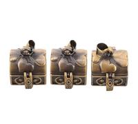 Gogogmee 3 Stück Vintage Kupfer Schmuckkästchen Anhänger mit Floraler Gravur Öffnbar für Halsketten und Armbänder Selbstgemacht Schmuckzubehör