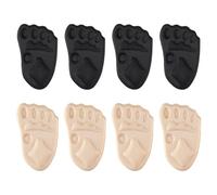 Gogogmee 4 Paar Damen Vorfußpolster aus Elastischem Material Rutschfeste Halbe Einlegesohlen Atmungsaktive Fußkissen für High Heels und Alltagsschuhe Schmerzlindernd und Passgenau