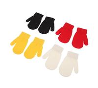 Gogogmee 4 Paar Winterhandschuhe Strick Fäustlinge Warme Dehnbare Handschuhe für Jungen Mädchen Leichte Weiche Kinderhandschuhe für Schule Outdoor