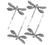 Gogogmee 4 Stück pack Vintage Libellen Haarspangen aus Metalllegierung Ländliche Haarclips für Frauen Mädchen und Retro Haarschmuck für Festlichkeiten und Alltag