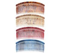 Gogogmee 4 Stück Robuste Haarkämme aus Harz mit Zähnen Rutschfeste Haarspangen für Frauen Selbstgemacht Haaraccessoires für Hochzeit Party und Brautschleier Zufällige Farbe Zufällige Farbe