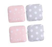 Gogogmee 4 Stück Windeltasche mit Reißverschluss Reisekosmetiktasche Aufbewahrungsbeutel für Damenbinden Reise-Kulturbeutel abhaltewindel damenbinden aufbewahrungstasche Damen Geldbörse