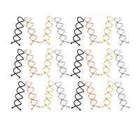 Gogogmee 40 Stück Teiliges Spiral Haarspangen aus Metall Bun Twist Haarnadeln mit Abgerundeten Spitzen in Schwarz Gold Silber Roségold Styling Clips für Damen Schnelle Frisuren bei Party