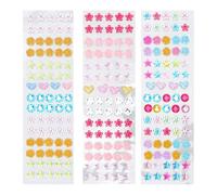 Gogogmee 5 Blätter Teiliges DIY Acryl Strasssteine Bunte Selbstklebende Kristall Sticker für Basteln Scrapbooks Handgemachte Dekorationen Vielseitig Einsetzbar Farbige Zufällige Farbe