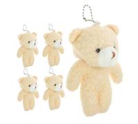 Gogogmee 5 Stück Teiliges Mini bär Anhänger Weiche Plüschbären Schlüsselanhänger DIY Dekoration für Taschen Rucksäcke und Schlüsselbund Gemütliche Tragbare Bärchen zum Aufhängen
