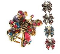 Gogogmee 5 Stück Teiliges Mini Haarklammer aus Legiertem mit Strasssteinen Leichte Rutschfeste Haarspangen in Gemischten Farben Eleganter Haarschmuck für Damen und Hochzeit