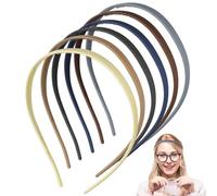 Gogogmee 6 Stück Pack Rutschfeste Elastische Haarbänder aus Kunststoff für Damen und Brillenträger Dünn Vielseitig für Sport und Alltag Bequem und Anpassbar