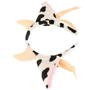 Gogogmee Bowknot Glocken Kuh Stirnband Plüsch Haarreif Leicht Komfortabel Party Kopfschmuck Karneval Geburtstag Foto Requisite