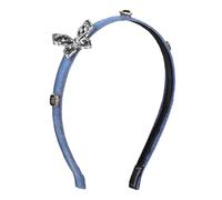 Gogogmee Damen Stirnband Jeans Schmetterlings Motiv Dehnbar Modisches Haarband Alltag Party Zubehör