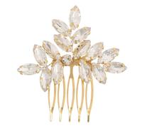 Gogogmee Goldfarbener Braut Haarkamm mit Ovalen Marquise Strasssteinen Kleines Seitenteil Langlebiges Schmuck Haaraccessoire für Frauen und Mädchen bei Hochzeiten und Besonderen Anlässen