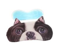 Gogogmee Niedliche Tier Schlafmaske mit Bulldoggen Lustige Augenbinde mit Kühler Gel Einlage Atmungsaktiv Leicht und Bequem für Damen Herren Büro und Reisen Schlafhilfe